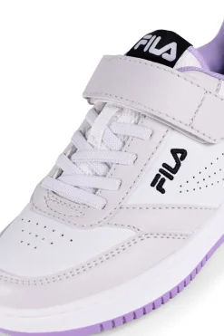 Sneakers Bianche Con Suola Lilla Fila Rega Velcro