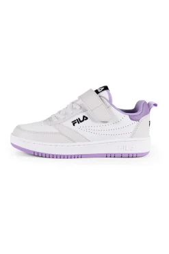 Sneakers Bianche Con Suola Lilla Fila Rega Velcro