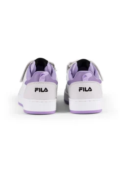 Sneakers Bianche Con Suola Lilla Fila Rega Velcro