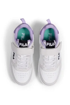 Sneakers Bianche Con Suola Lilla Fila Rega Velcro