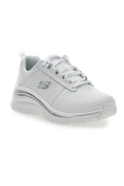 Sneakers Bianche con Tomaia in Pelle Skechers Fashion Fit - Effortless