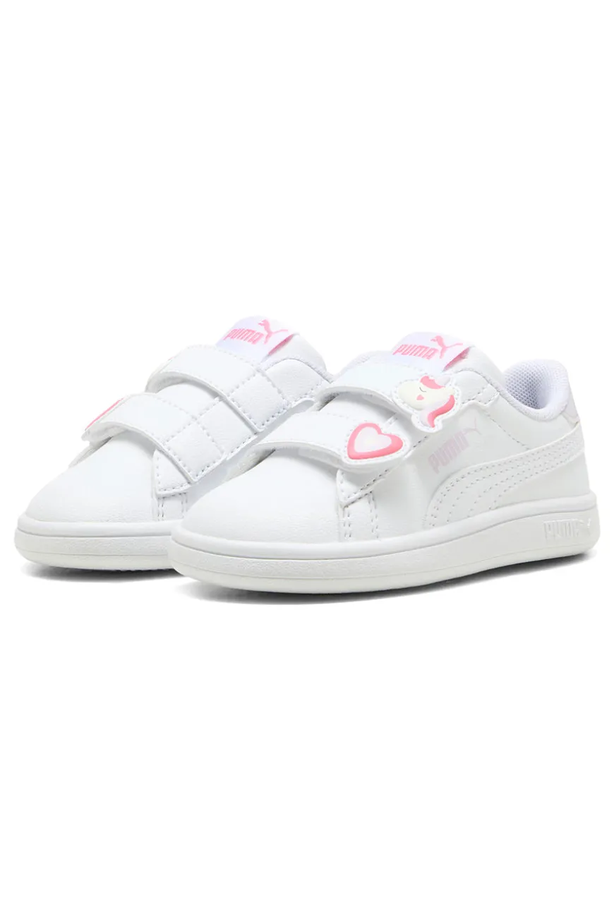 Sneakers Bianche con Velcro e Dettagli Marini Puma Smash 3.0 Badges V Inf