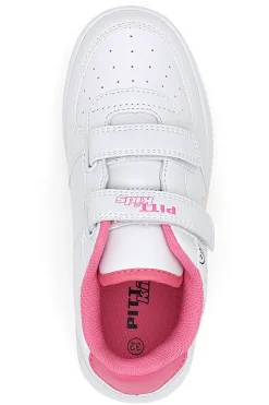 Sneakers Bianche con Velcro e Dettagli Colorati PITT KIDS K191562