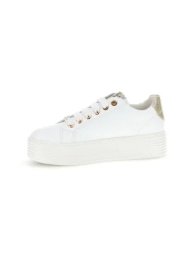 Sneakers bianche con zip laterale platform Burani 52031C755