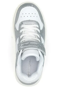 Sneakers bianche e argento con strappo Champion RD18 Bubble G PS
