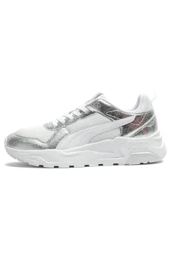 Sneakers bianche e argento in mesh Puma Trinity 2 Lt Metallic Whisper