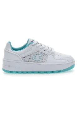 Sneakers Bianche e Azzurre Champion Rebound Platform Abstract G PS