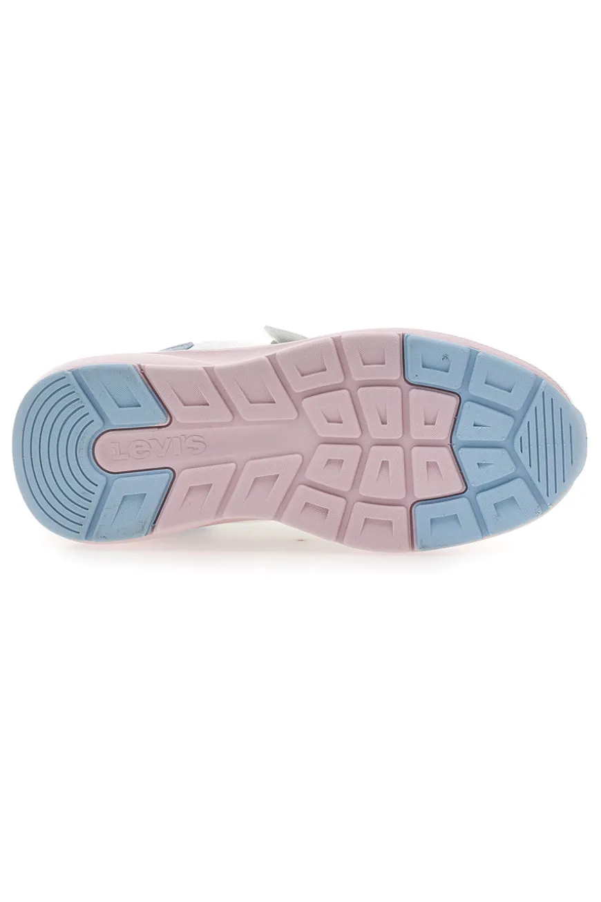 Sneakers bianche e azzurre chiusura a strappo Levi’s Hudson