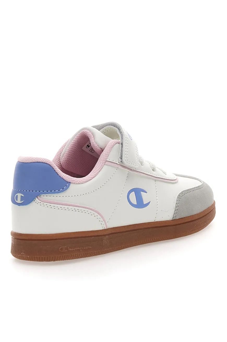 Sneakers Bianche e Azzurre Con Logo Laterale Champion Prestige Mix G Ps