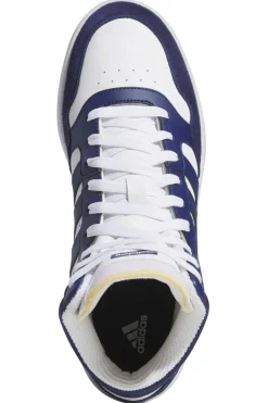 Sneakers Bianche e Blu Adidas Hoops 3 Mid