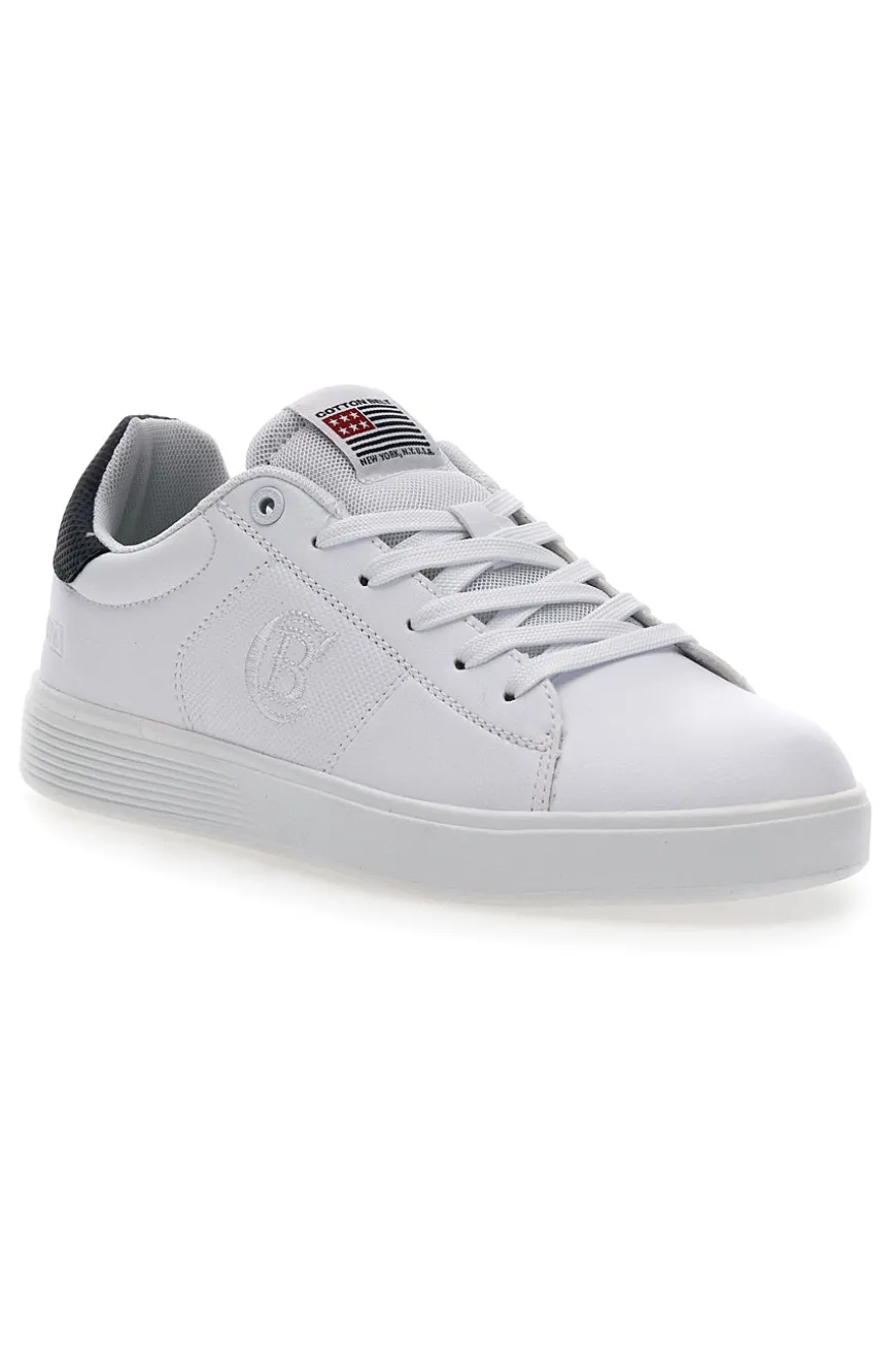 Sneakers Bianche e Blu con Lacci COTTON BELT CBM424A54