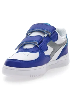 Sneakers Bianche e Blu con Logo Grigio Diadora Raptor Low Ps