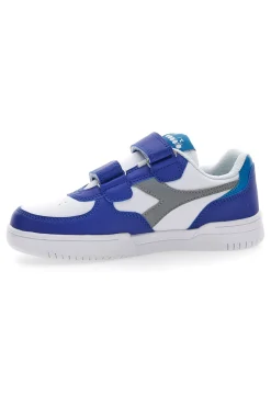 Sneakers Bianche e Blu con Logo Grigio Diadora Raptor Low Ps