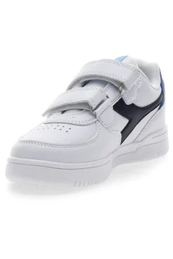 Sneakers bianche e blu con velcro DIADORA RAPTOR LOW PS