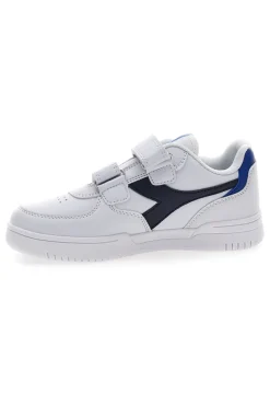 Sneakers bianche e blu con velcro DIADORA RAPTOR LOW PS