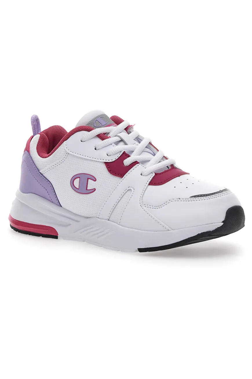 Sneakers Bianche e Fucsia Champion Ramp Up Pu G Gs
