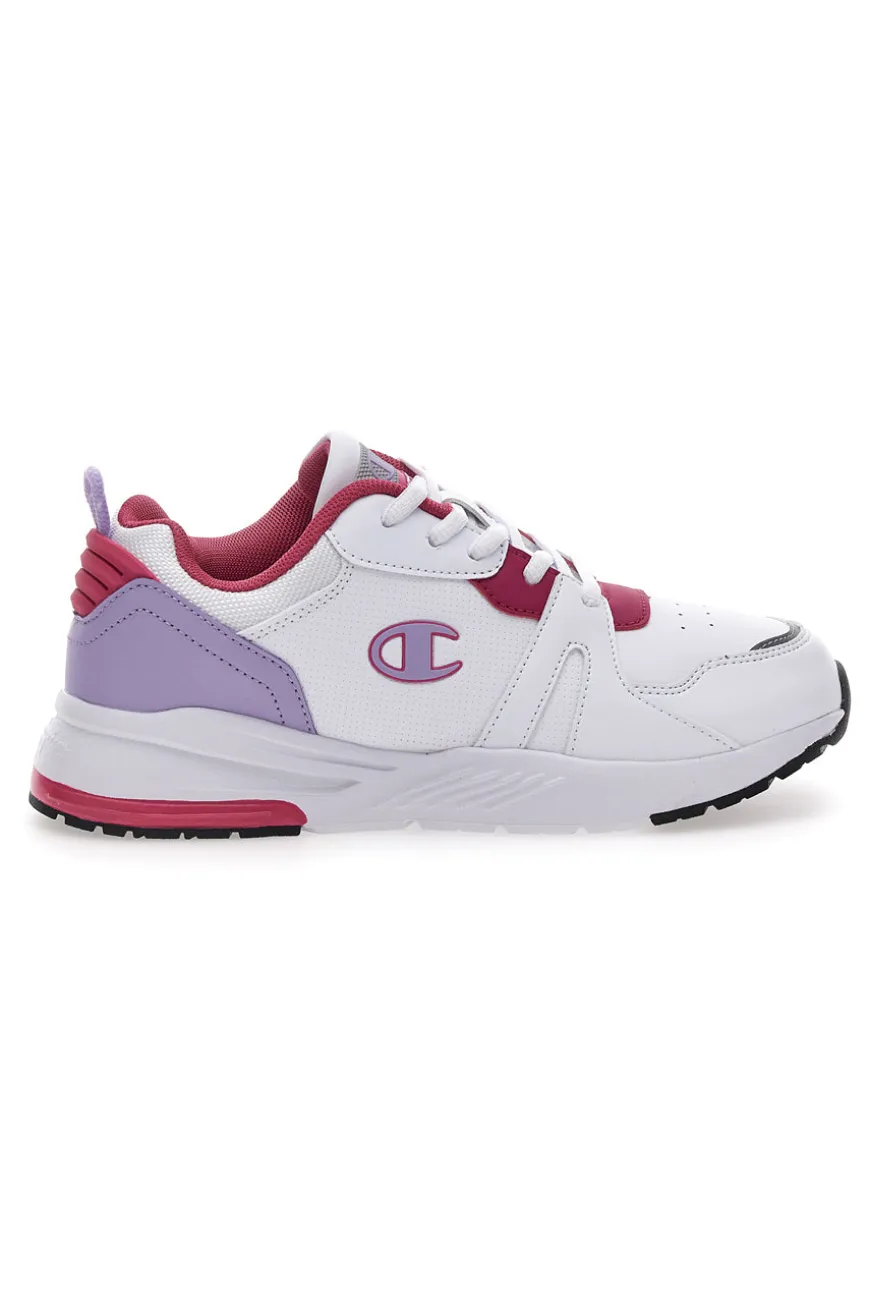 Sneakers Bianche e Fucsia Champion Ramp Up Pu G Gs