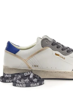 Sneakers bianche e grigie con dettagli used Gas GIOVI GS MIX