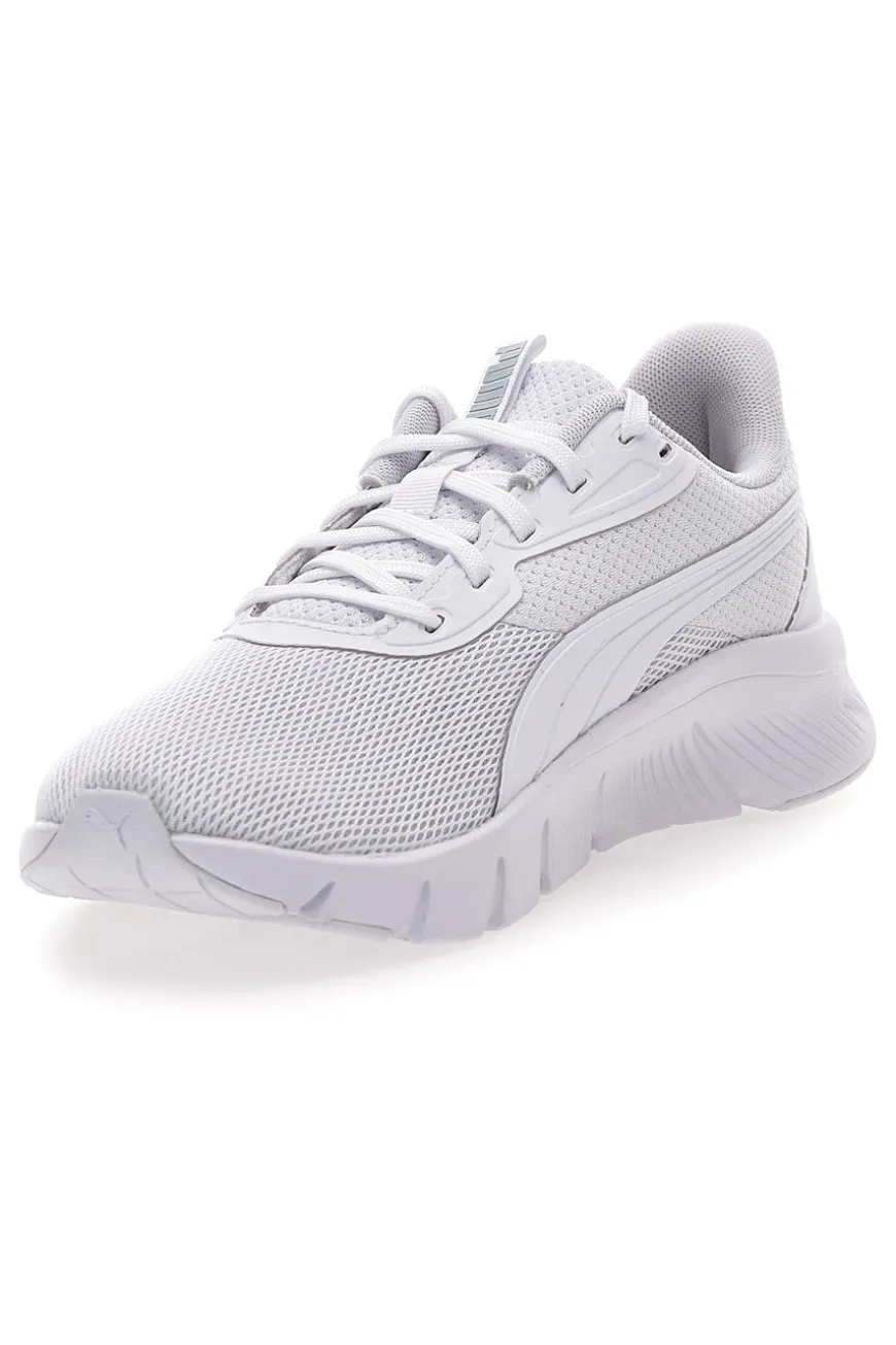 Sneakers bianche e grigio chiaro in mesh Puma FlexFocus Lite Modern Jr