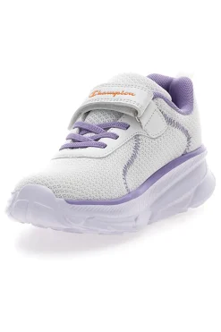 Sneakers bianche e lilla con strappo Champion HRO J GPS Low Cut