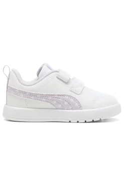 Sneakers Bianche e Lilla Puma Courtflex V3 Dotty V Inf