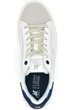 Sneakers Bianche e Navy con Punta Beige U.S.G.POLO JOE LTX