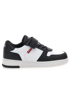 Sneakers bianche e nere con chiusura a strappo Levi's Kick SE