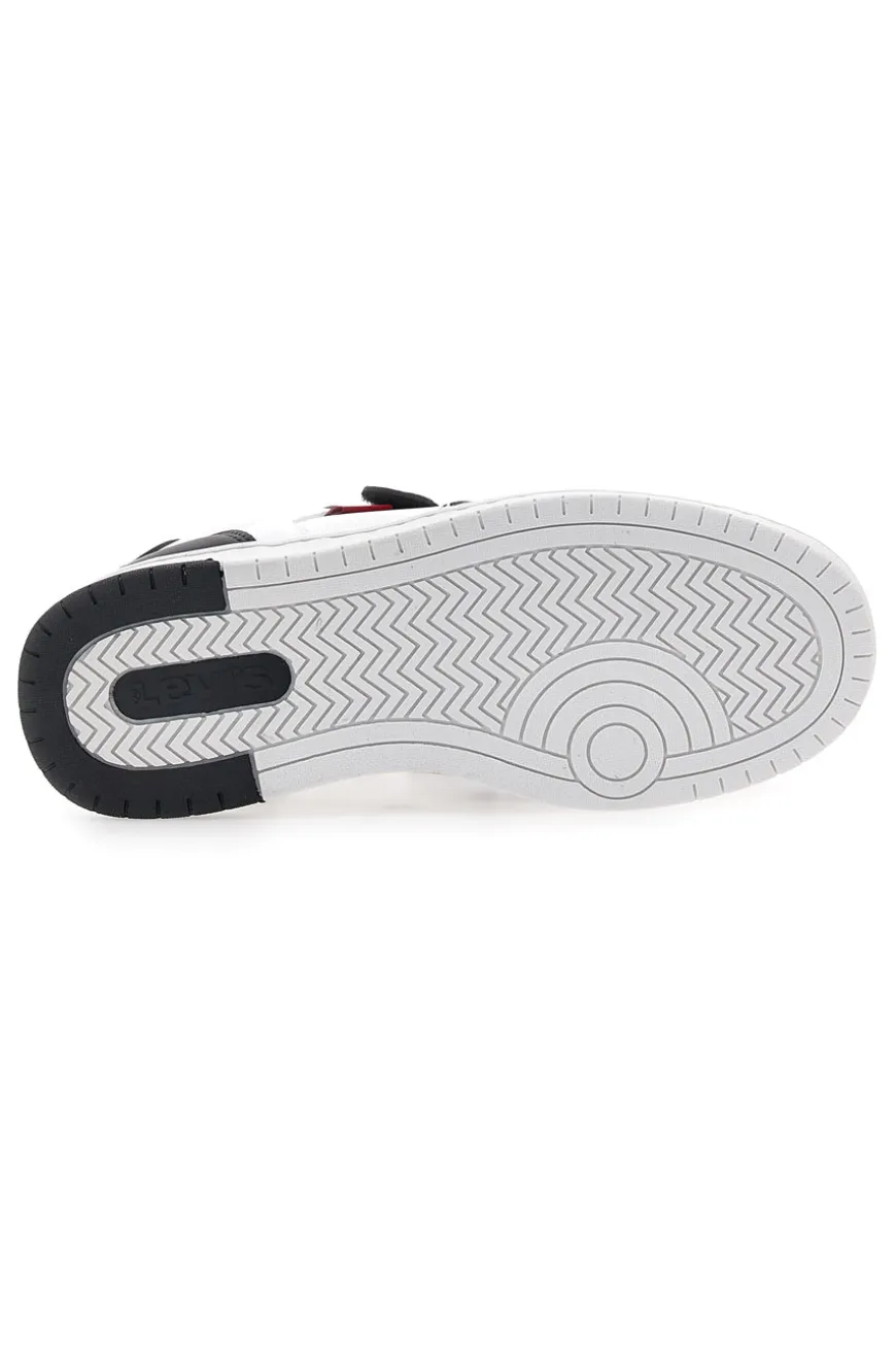Sneakers bianche e nere con chiusura a strappo Levi's Kick SE