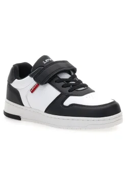 Sneakers bianche e nere con chiusura a strappo Levi's Kick SE