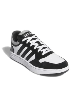 Sneakers bianche e nere con dettagli a contrasto Adidas Hoops 3.0
