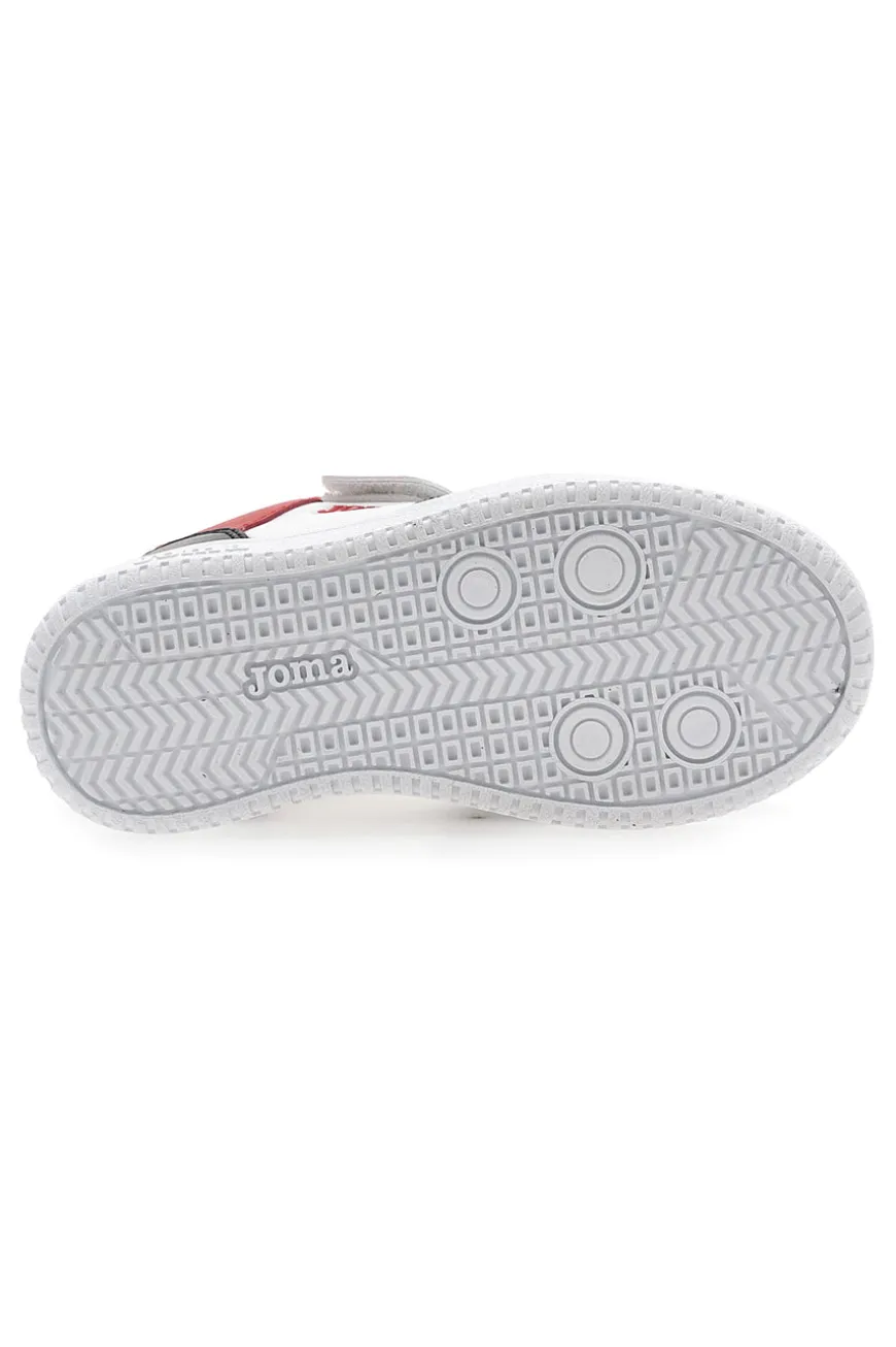 Sneakers Bianche e Nere con Velcro JOMA PLATEA LOW JR 2506