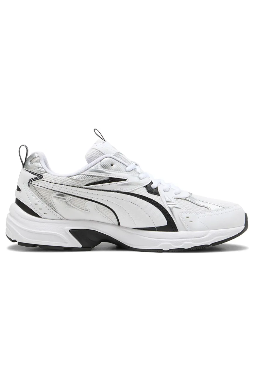 Sneakers bianche e nere stile running Puma Milenio tech