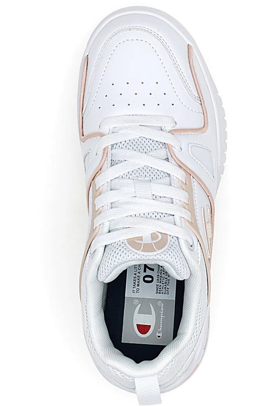 Sneakers Bianche e Rosa Champion 3 Point Low