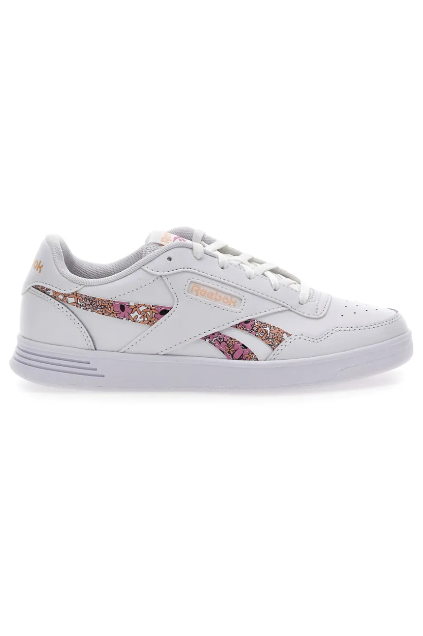 Sneakers Bianche e Rosa Con Brillantini Reebok Court Advance