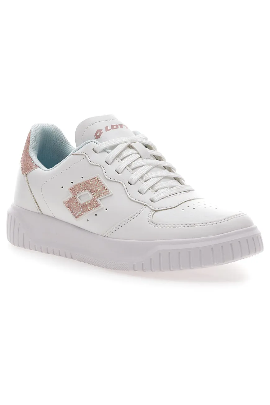 Sneakers Bianche e Rosa con Glitter Lotto Venus 1 AMF III GLI W