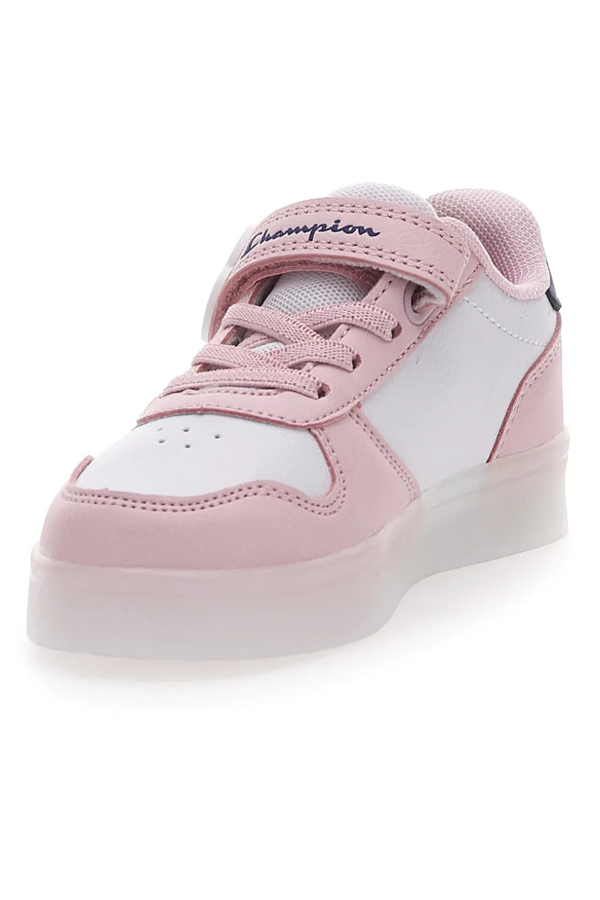 Sneakers Bianche e Rosa Con Luci Champion GLW G TD