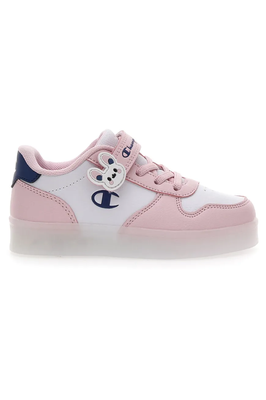Sneakers Bianche e Rosa Con Luci Champion GLW G TD