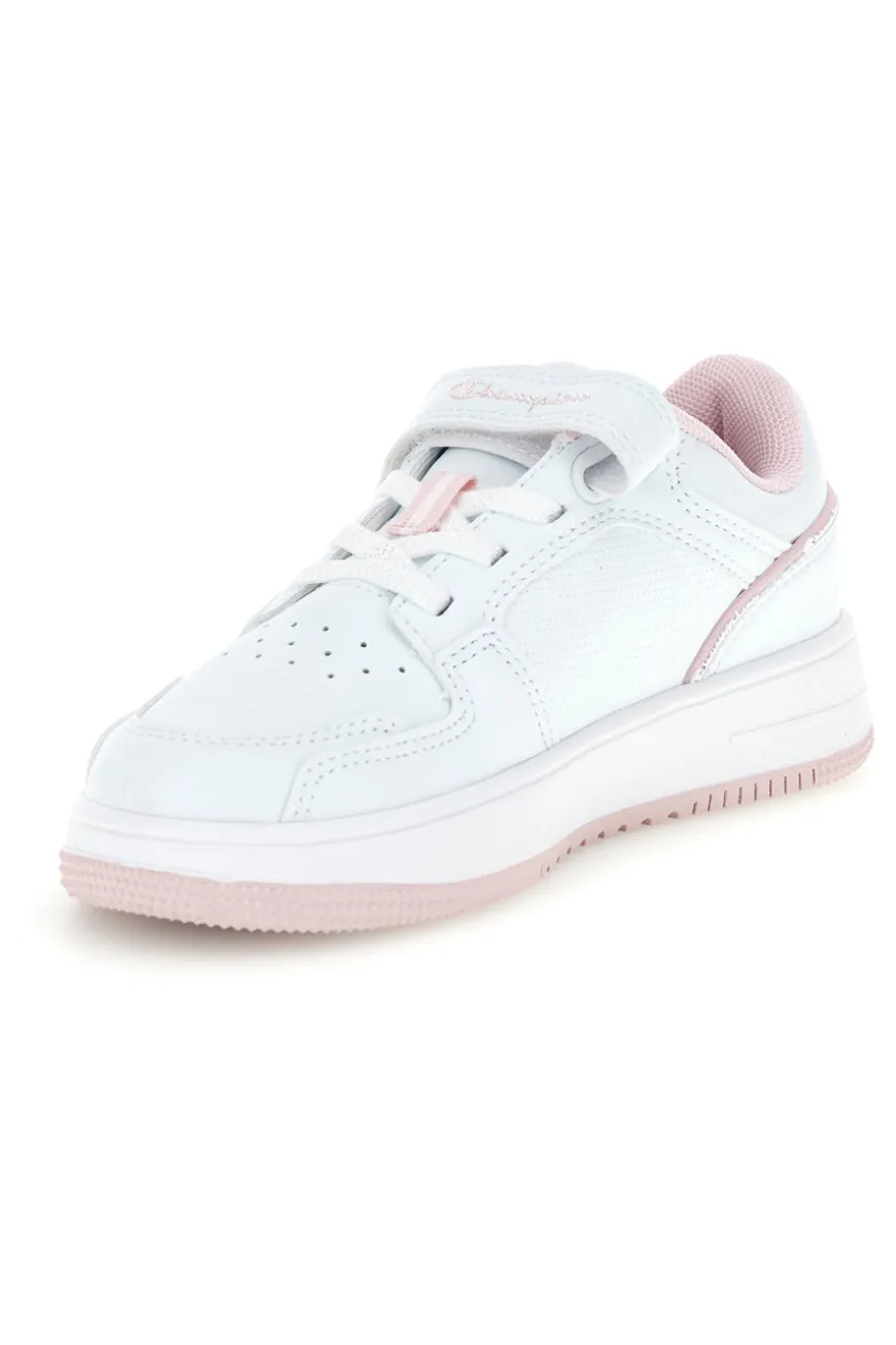 Sneakers bianche e rosa con strappo Champion RD18 2.0 LOW G PS
