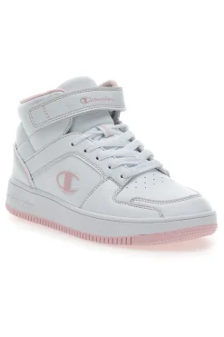 Sneakers Bianche e Rosa Con Strappo Champion RD18 2 MID G GS