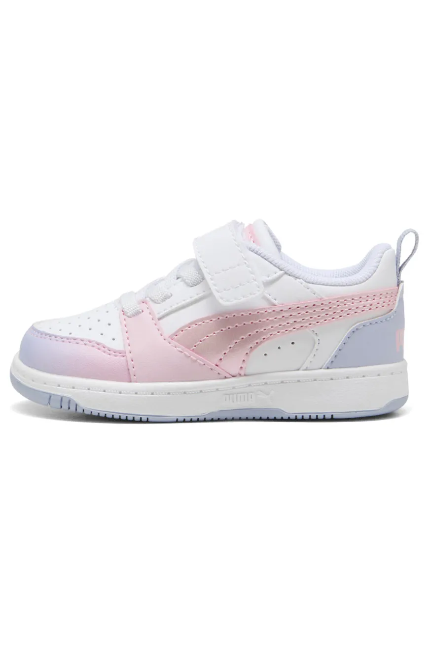 Sneakers bianche e rosa Puma Rebound V6 Lo Blurry Dreams AC+ Inf