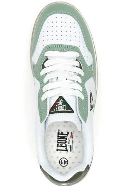 Sneakers Bianche e Verdi con Lacci Leone 44
