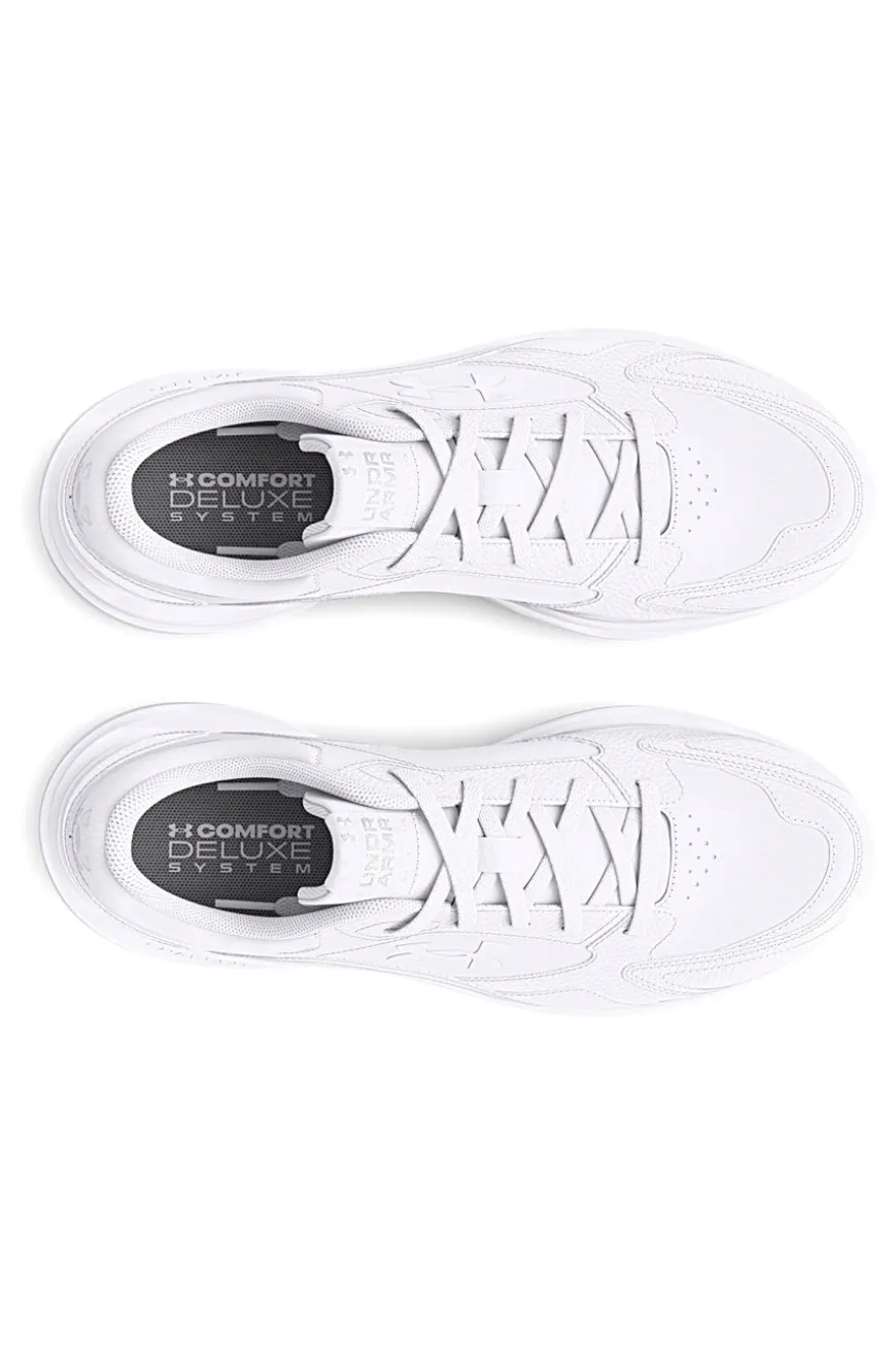 Sneakers bianche in mesh con inserti in pelle Under Armour Edge Leather