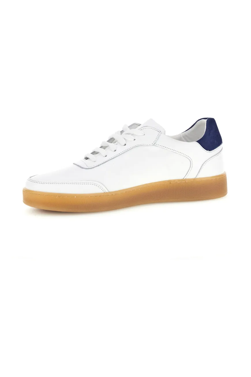 Sneakers bianche in vera pelle traforate in punta Ptr 7000