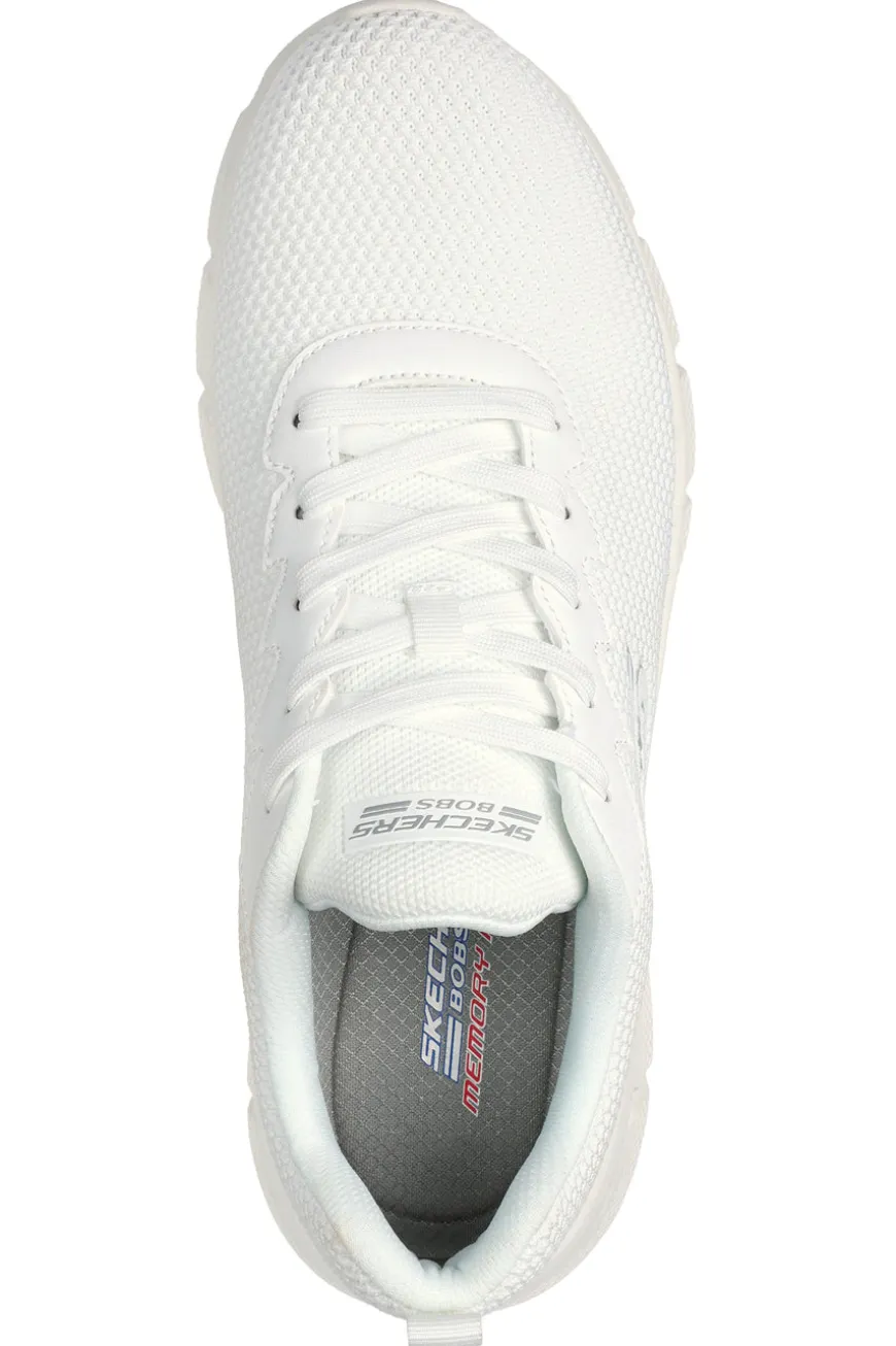 Sneakers bianche knit ammortizzate Skechers Bobs B Flex Chill Edge