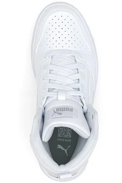 Sneakers bianche mid-cut tomaia forata Puma Rebound V6