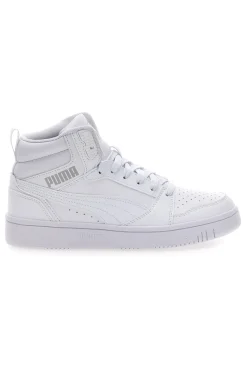 Sneakers bianche mid-cut tomaia forata Puma Rebound V6