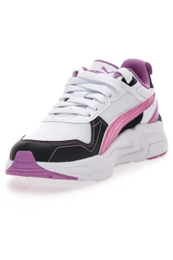 Sneakers bianche rosa e nere in mesh Puma Trinity 2 Lt Jelly Heaven Jr