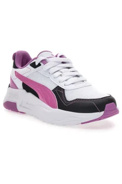 Sneakers bianche rosa e nere in mesh Puma Trinity 2 Lt Jelly Heaven Jr