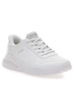 Sneakers bianche slip-ins con platform e memory foam Skechers Uno Lite Floating Steps