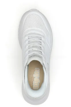 Sneakers bianche slip-ins con platform e memory foam Skechers Uno Lite Floating Steps